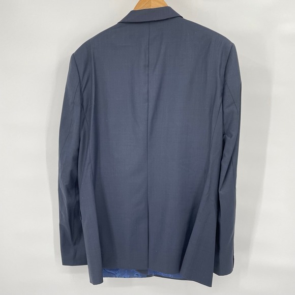 Ted Baker Endurance London Mens 46L Wool Blend Blue Blazer Jacket Sport Coat - Picture 2 of 8